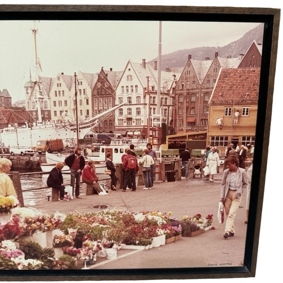 Lohman Photography The Flower Market Bergen Norway Custom Wood Frame Print 12x15 - Picture 3 of 9